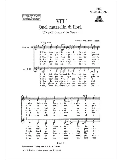 Quel mazzolin di fiori